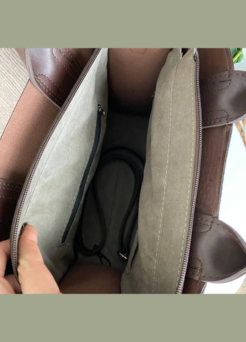 Жіноча сумка замшева через плече з ручками зміїний принт коричнева (sku_817КН) No Brand (330575665)