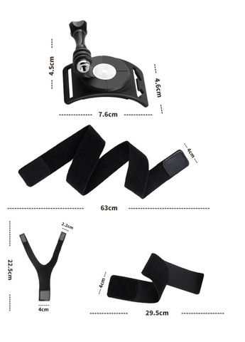 Кріплення на руку, зап'ястя для екшн камер gopro, dji, xiaomi та інших камер 360° No Brand (283622631)
