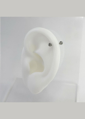 Серьга для пирсинга Банан с шариками для бровей ушей губы сосков пупка хирургическая сталь 316L Сталистый 16 мм x 2.8мм Finding (315799692)