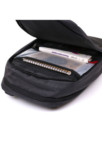 Добротний чоловічий рюкзак із текстилю 20490 Чорний Vintage (328449843)