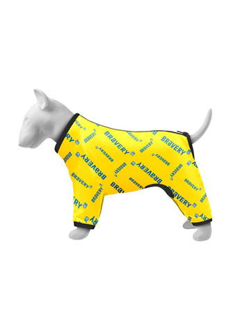 Дощовик для собак  Clothes Сміливість S30 Жовтий (5331-0231) WAUDOG (279568911)