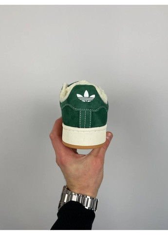 Серые зимние кроссовки мужские adidas campus 00s ‘green’ fur адидас кампус No Brand