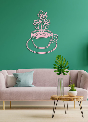 Деревянная картина на кухню, декор для комнаты "Ромашковый чай", декоративное панно 70х50 см Woodyard (292012889)