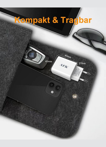 Зарядний пристрій A01 20 W USB C 2-портовий USB Fast Charger PD 3.0 AFK (296790752)