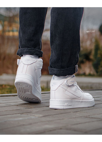 Белые демисезонные кроссовки white Nike Air Force 1 High