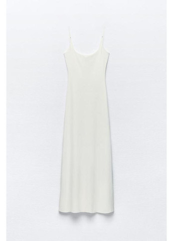 Білий облягаюча сукня на основі поліаміду Zara