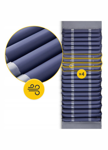 Матрац протипролежневий PRO 186 x 80 см з компресором Blue (P-5905973402507) 4FIZJO (315623032)