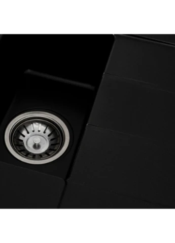 Гранітна мийка для кухні 7850W TOSKANA матова Чорна Platinum (342071909)