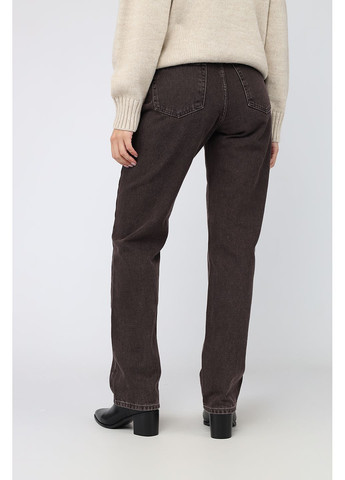 Джинси straight женские цвет темно-коричневый ЦБ-00283989 Yuki - (370499613)