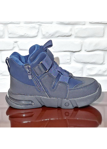 Утеплені демісезонні черевики на флісі хайтопи на липучках для хлопчика Клібі Clibee (360713844)