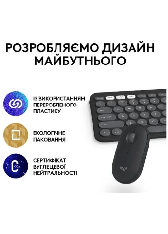 IT набір бездротовий клавіатура миша 36 місяців автономної роботи Logitech (386708778)