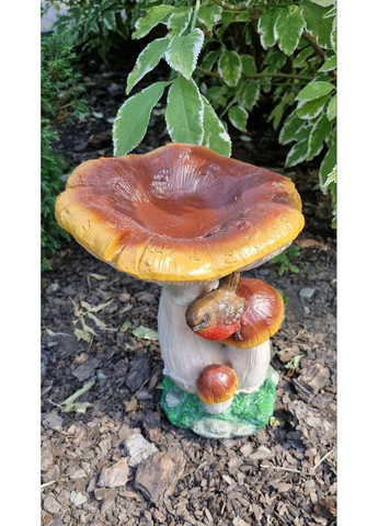 Садовая фигура, декор для сада Грибы с птичкой No Brand (353314254)