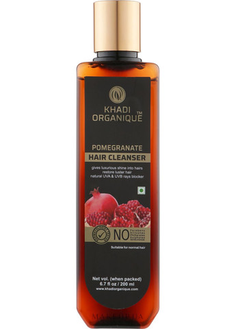 Натуральний аюрведичний шампунь "Гранат" Pomegranate Hair Cleanser 200ml (963764-31023661) Khadi (368630557)
