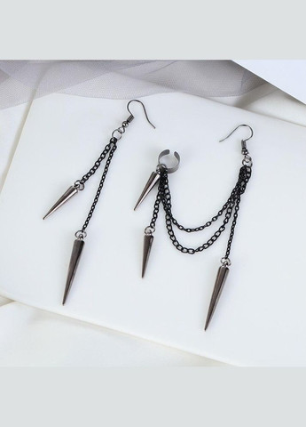 Набор кафф и серьга с шипами комплект No Brand (338228708)