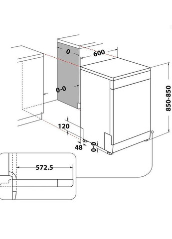 Посудомийна машина W2F HD624 X WHIRLPOOL (339081215)