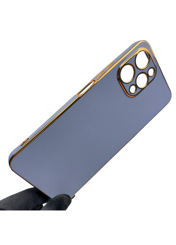 Чохол для Redmi 12 глянсовий із золотою окантовкою із захистом камери на сяомі редмі 12 синій Xiaomi (366020450)
