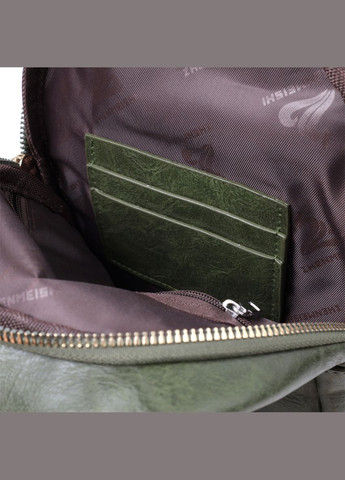 Сумка компактного размера с одной лямкой через плечо из гладкой экокожи зеленый 22771 Vintage (335032784)