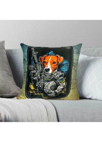 Подушка патриотическая 3D "Пес Патрон броненосець" 2707_E 12739 50х50 см Fashion (297158910)