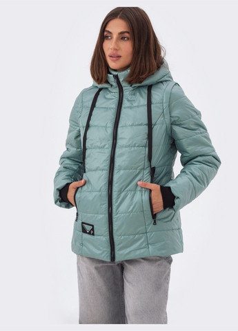 Мятная демисезонная мятная демисезонная куртка на молнии со вшитым капюшоном Dressa