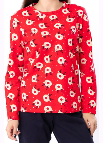 Красная зимняя пижама женская (p-9322) Носи своє