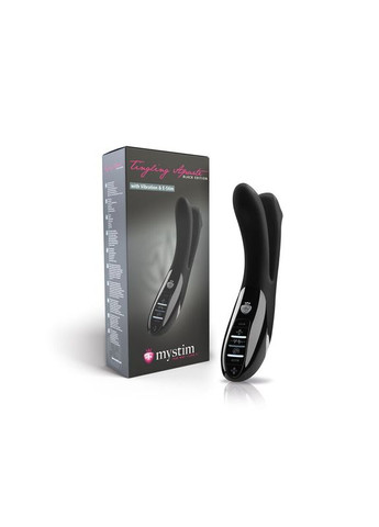 Вибратор двойной с электростимуляцией Tingling Aparte eStim Black, миостимулятор Mystim (335394708)