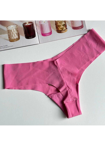 Трусики-стринги женские бесшовные PINK No-Show Thong Panty розовые Victoria's Secret (316659293)