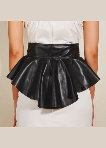 Широкий пояс-баска ремень ремешок поясок на шнуровке One Size черный (16-12) No Brand (308999912)