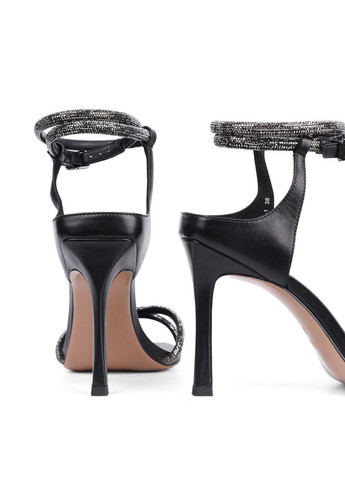 Жіночі Босоніжки TYL1445-15-1 Чорний Шкіра MIRATON (330179748)