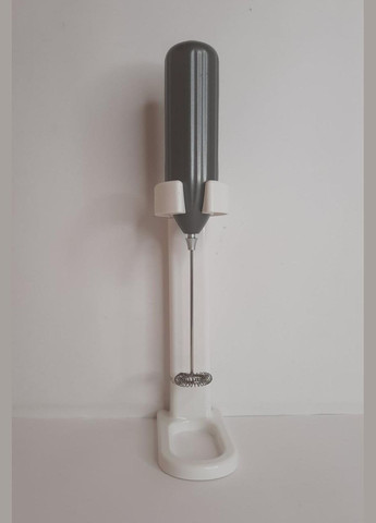 Капучинатор с подставкой на батарейках 2АА серый No Brand (313588035)