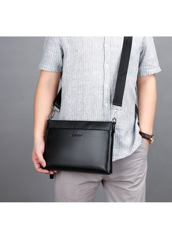 Мужская кожаная барсетка сумка 2 в 1 черный клатч из натуральной кожи для мужчин с ремешком на плечо и руку ProDobro (363222283)