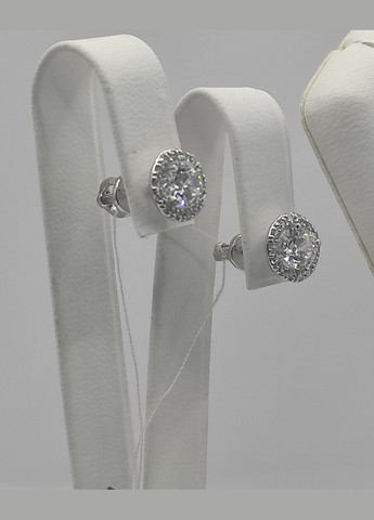 "Срібні пусети-цвяшки з родієвим покриттям" Shiny 5808 No Brand (331145386)