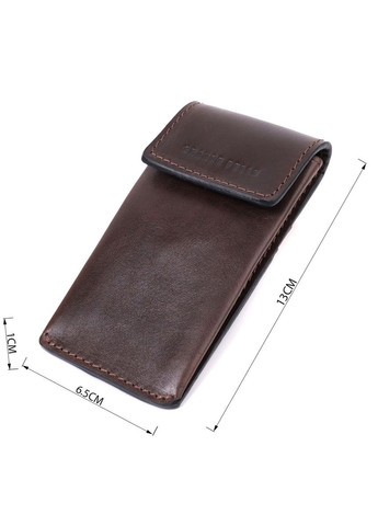 Оригінальна ключниця у вигляді футляра з натуральної шкіри 22570 Коричневий Grande Pelle (298568264)