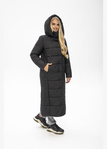 Чорне зимнє Пальто Агата (01191b-brown44) MioRichi