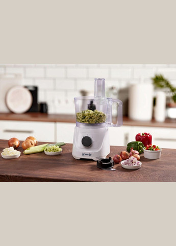 Кухонна машина 800Вт, чаша-пластик, корпус-метал/пластик, насадок-6, білий Gorenje (342113986)