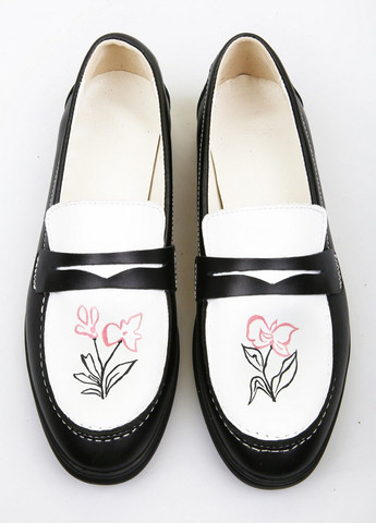 Maxmillien Туфли черно-белый з натуральная кожа, украина — демисезон (323791586)