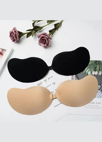 Бежевый пуш-ап бюстгальтер на силиконовой основе в форме полумесяца fly bra decollete No Brand