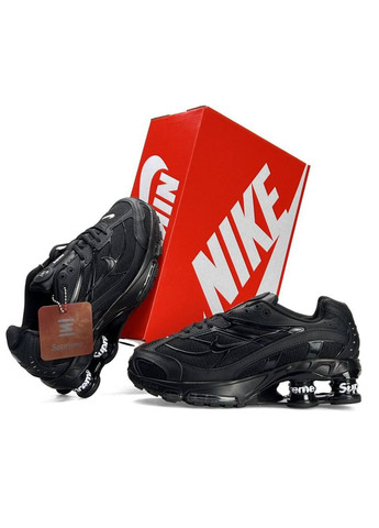 Чорні Осінні кросівки чоловічі nike x No Brand Supreme Shox Ride 2 SP Black