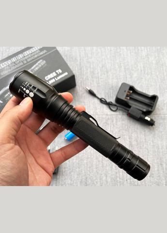 Ліхтар ручний акумуляторний BL-8668 з кліпсою та ремінцем зум CREE T6 2x18650 ZOOM X-Balog (297332040)