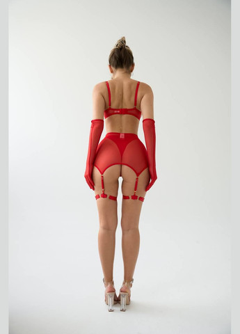 Червоний демісезонний спокусливий комплект з прикрасами Vakko