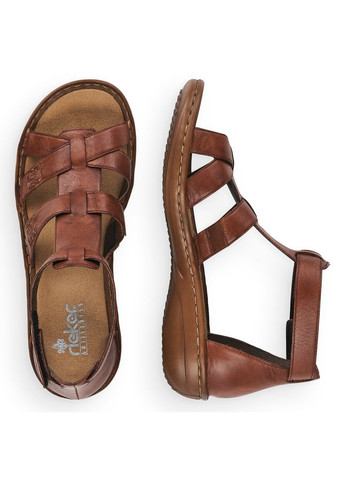 Коричневые босоножки (р) кожа 0-1-1-60860-24 Rieker