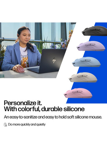 Мышь 400 Quiet, WL/BT, фиолетовый HP (360399878)