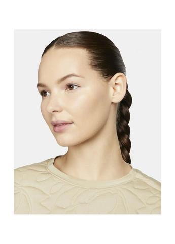 Лонгслів жіночий Dri-Fit Long-Sleeve Golf Mid Layer Beige Nike (365962379)