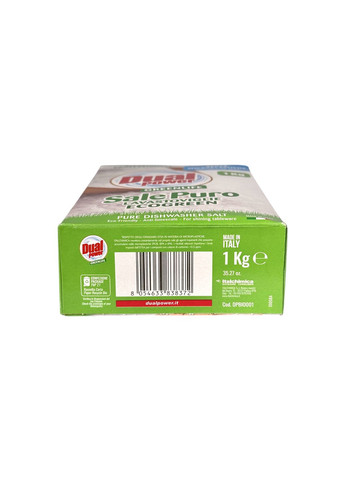 Сіль для посудомийки очищена e sale puro lavastoviglie ecogreen, 1000 г Dual Power (369144617)