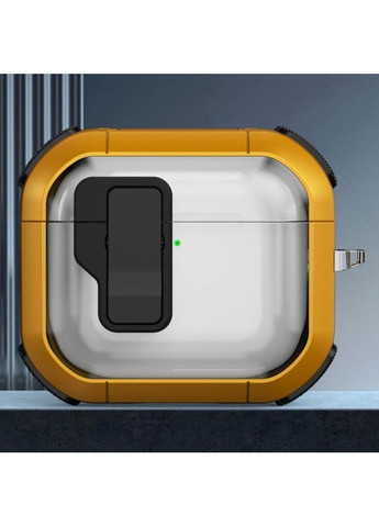 Футляр противоударный Locking Button для наушников Yellow No Brand AirPods 3 (361078040)