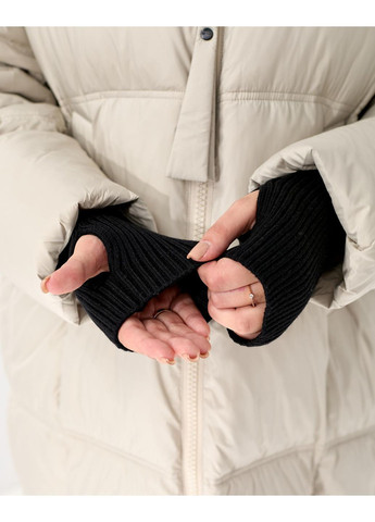 Світло-бежева зимня стильна куртка No Brand