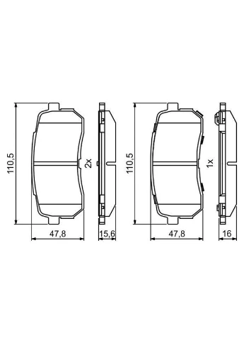 Тормозные колодки дисковые Bosch (390299158)