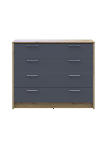 Комод Ронди Дуб Артизан/Графит 4 ящика 100х40х82 (DRS-011781) Doros (362025319)