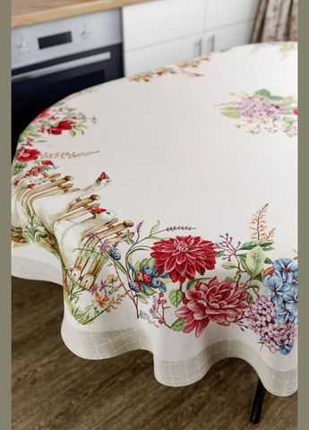 Гобеленова скатертина на стіл Гуси овальна Прованс (326807436)