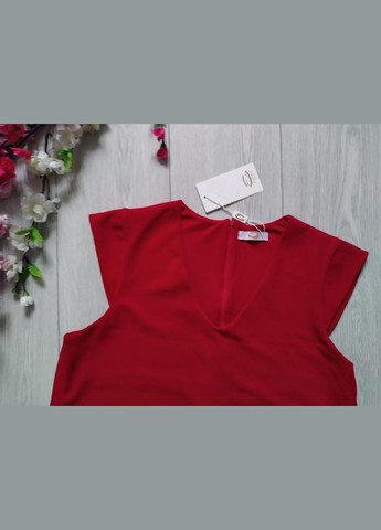 Красное повседневный, кэжуал женское свободное платье (italia) Everis однотонное