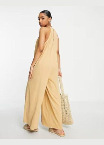 Комбинезон Asos 115223507 однотонный горчичный кэжуал